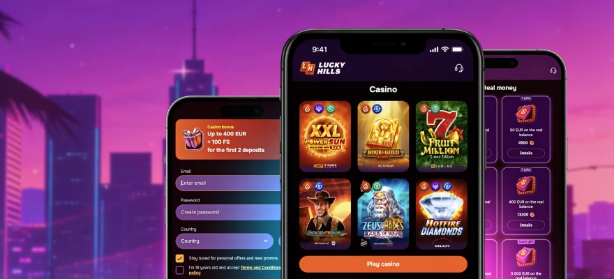 LuckyHills mobile bonuses